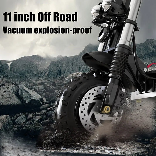 60v 5600w 2 Motors E-Scooter Adults All Terrain 11" Tire Off Road Motorcycle 80KM/H