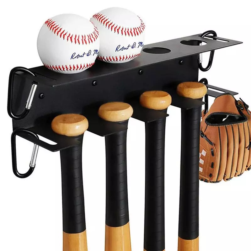 Baseball Gear Rack With 4 Baseball Bat Holder