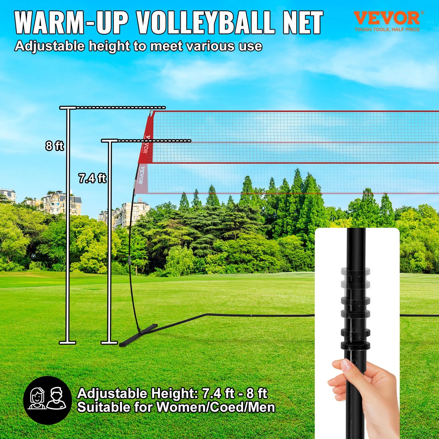 Freestanding Volleyball Training Net Professional Practice Trainer