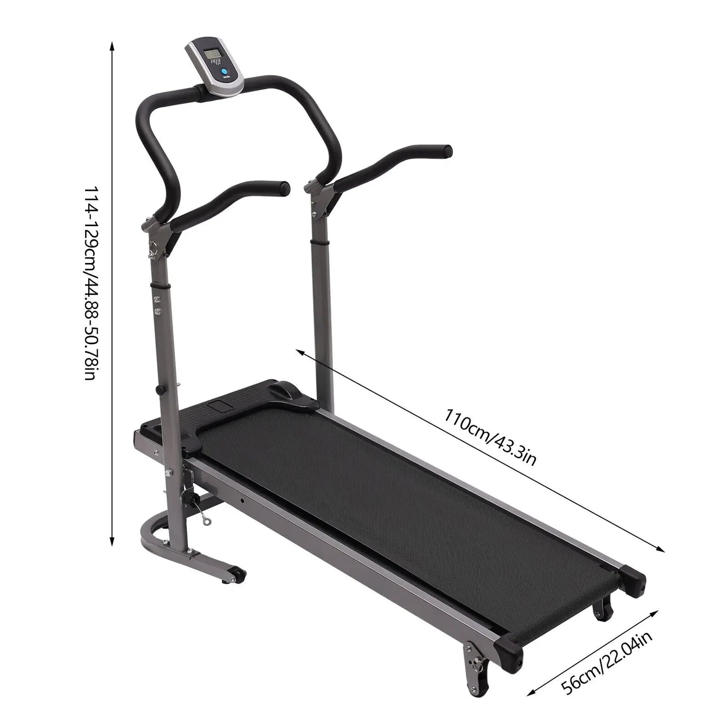 Electric Folding Treadmill with Incline for Home, Portable Running Exercise, Indoor Aerobic Exercise,