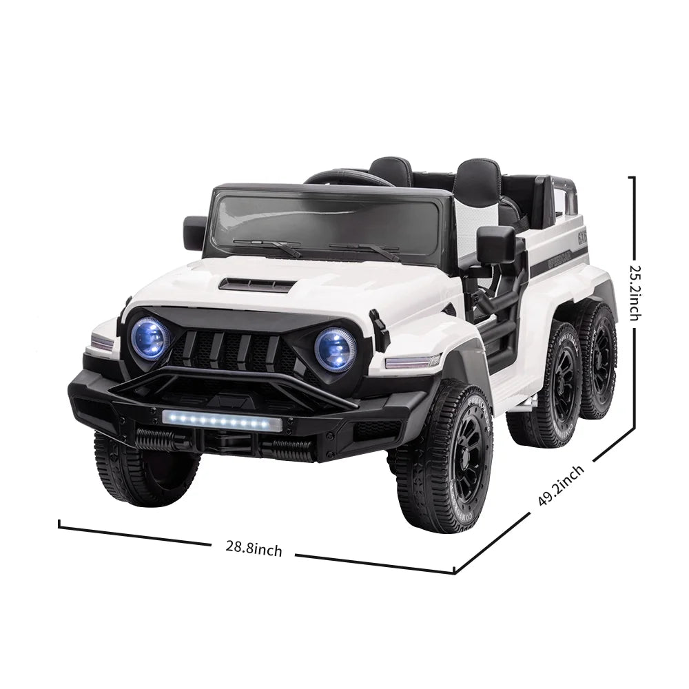 Electric Ride Truck Car with Remote Control, Powered Vehicle with Bluetooth Headlight