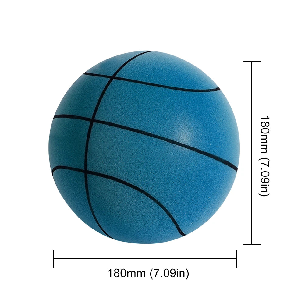 Silent High Density Foam Sports Ball Indoor Mute Basketball Soft Elastic Ball Children Sports Toy Games Diameter 24/22/18cm