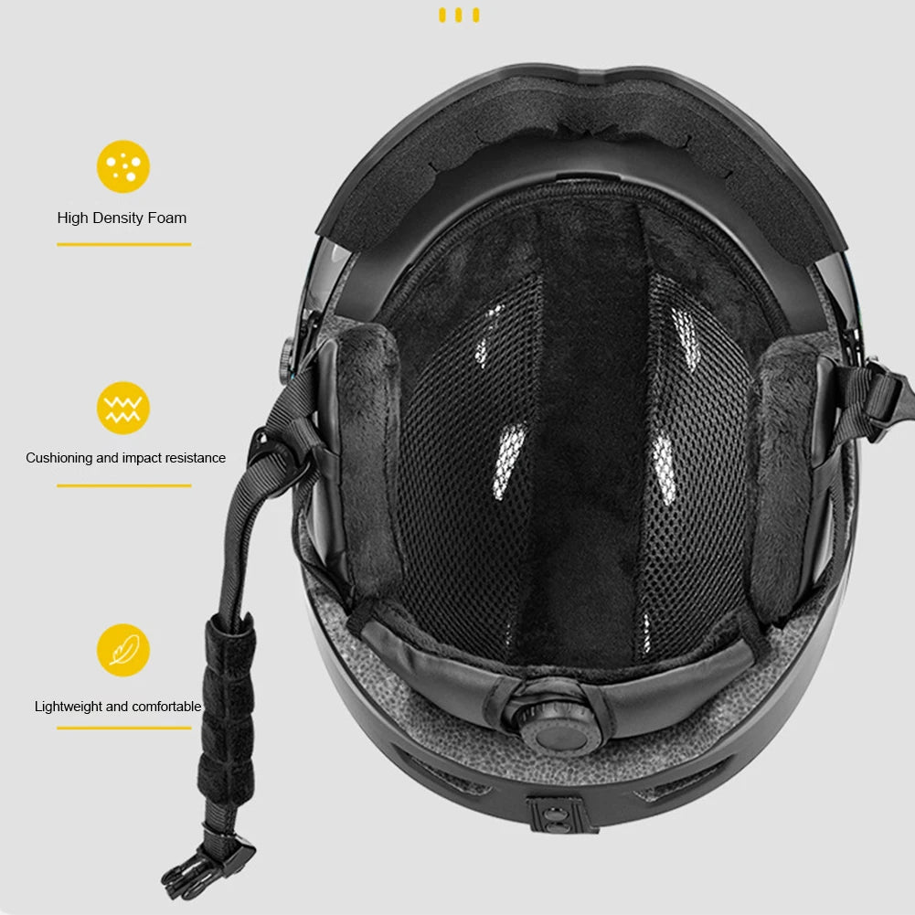 Adjustable Integrally Molded Goggles Protective Helmet