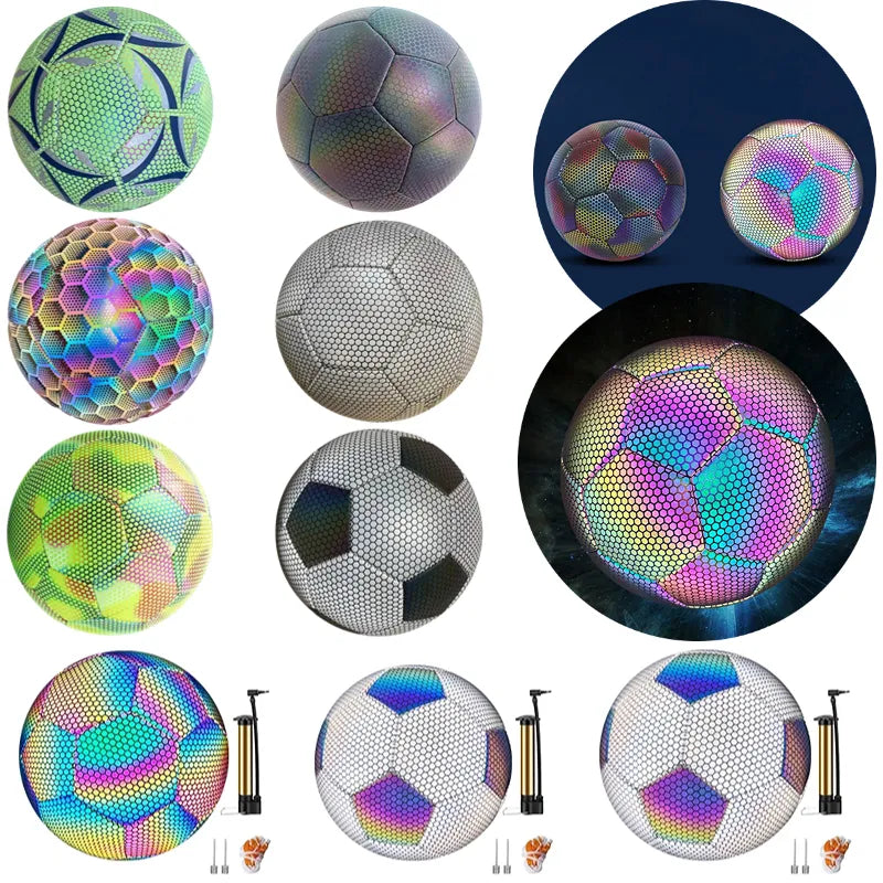 Night Glowing Soccer Holographic Sports Entertainment for Adults Practice Training