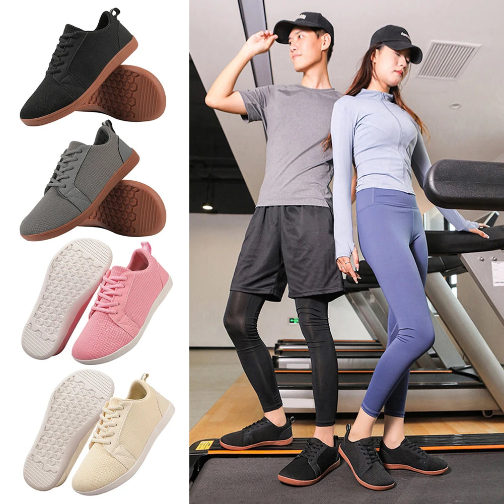 Women Barefoot Canvas Shoes Breathable Running Walking Sneakers Men Casual Travel Shoes Non-Slip Outdoor Training Shoes