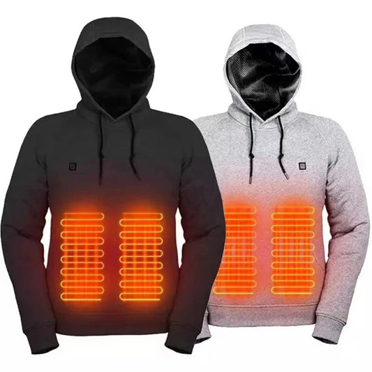 Women Outdoor Electric USB Heating Sweaters Hoodies men Winter Warm Heated Clothes Charging Heat Jacket Sportswear