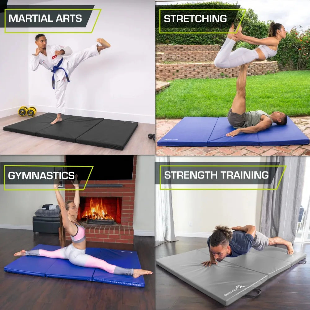 Tri-Fold Gymnastics Mat Exercise