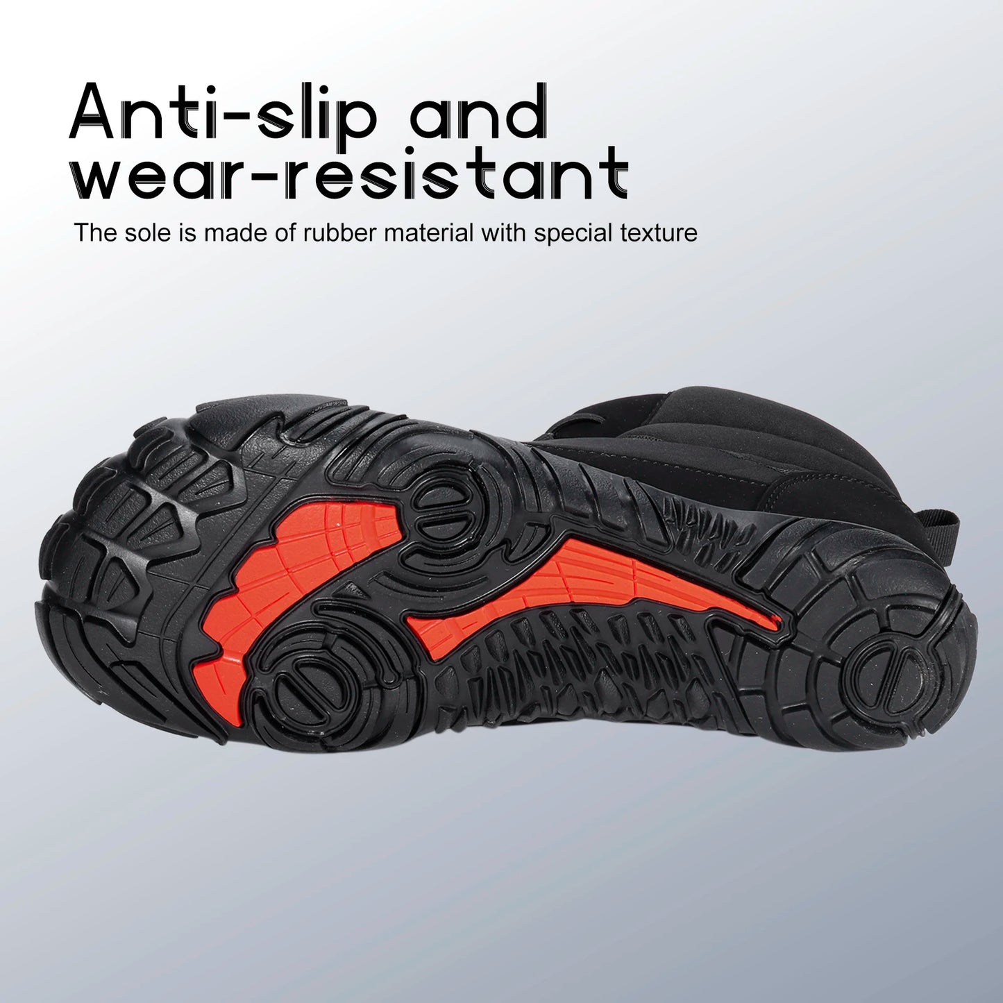 Rubber Running Barefoot Shoes Waterproof Non-Slip Breathable